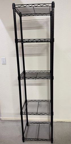 5-Tier Black, Wire Shelving Unit