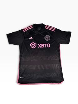 Adidas Inter Miami CF Away 2023 Messi #10 Soccer Jersey Black and Pink