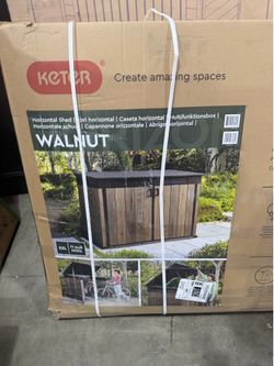 Keter Walnut Shed ( brand new in box)