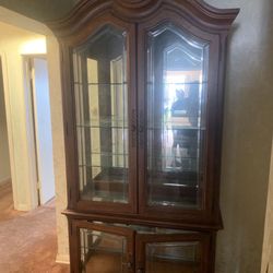 Tall Glass Cabinet Curio 7’x45”