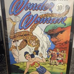 VINTAGE WONDER WOMAN COMIC BOOK COVER PRINT