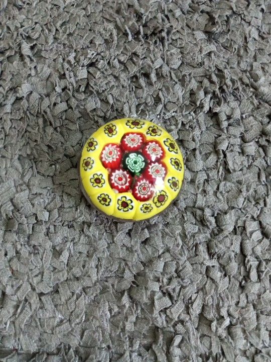 GORGEOUS Murano Millefiore 3in Paperweight