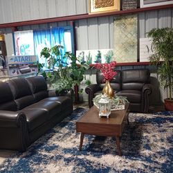 100% Genuine Leather Sofa Set