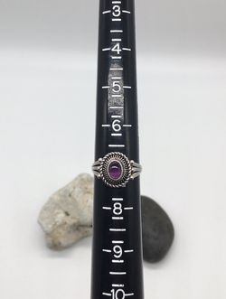 Vintage split-band Amethyst Ring - Size 7