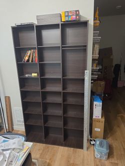 CD / DVD / VHS / paperback shelving units (qty 2)