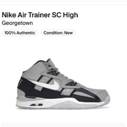 NIKE AIR TRAINER SC HIGH  WOLF GREY OBSIDIAN SIZE 6
