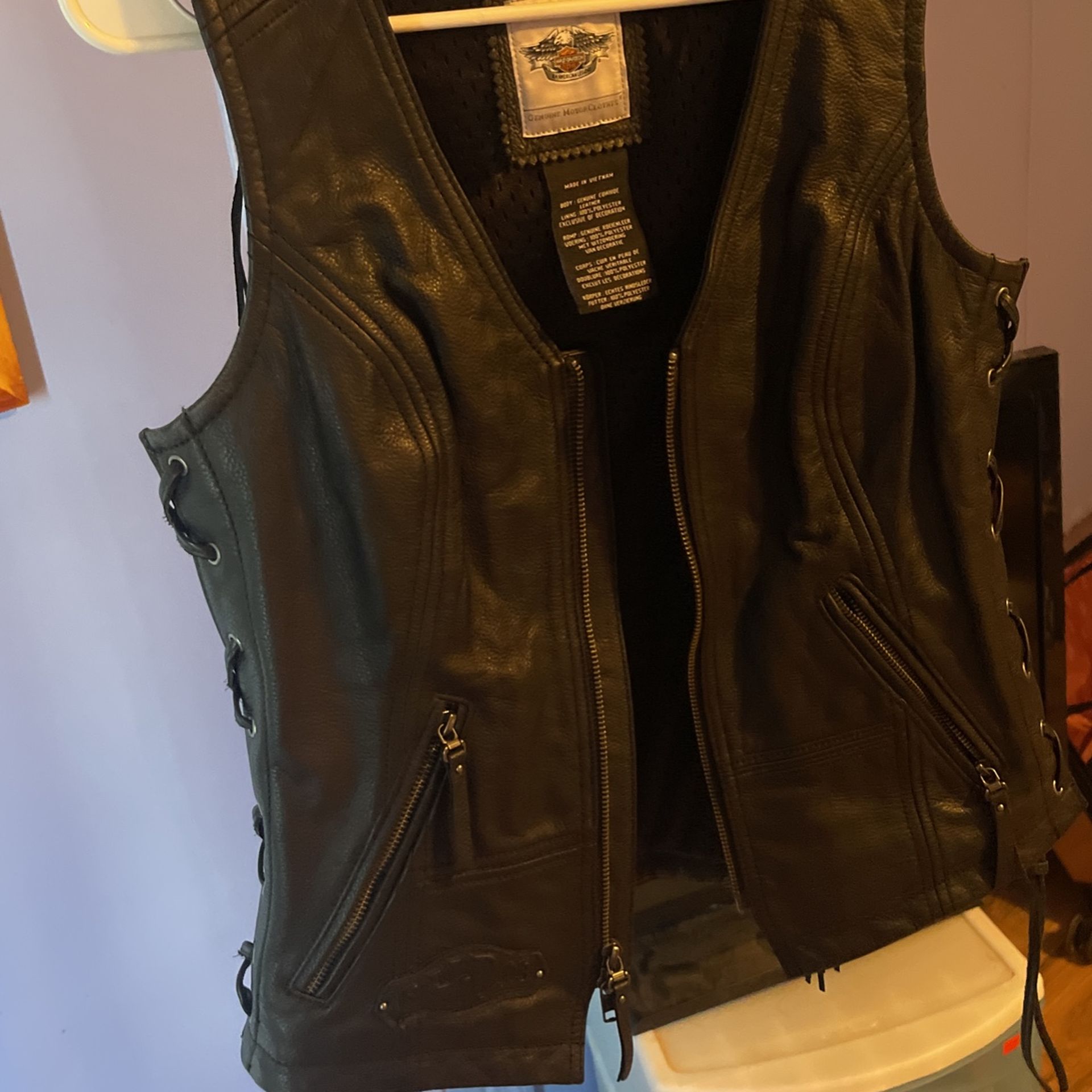 Harley Davidson Chaps And Vest With Fringe