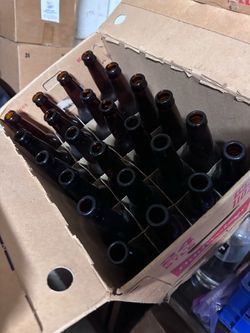 Assorted Empty Glass Beer and Wine Bottles
