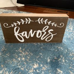 Wedding Or Party Favor Sign