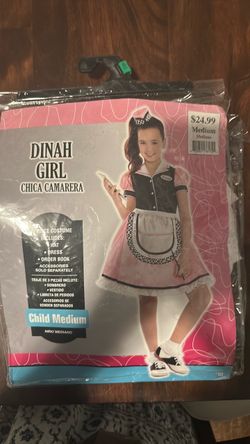 Halloween Dress up Medium Dinah Girl Diner Waitress Costume Child Medium