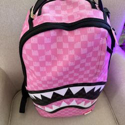 Pink Checker Sprayground Backpack 