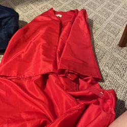 Red Graduation gown 