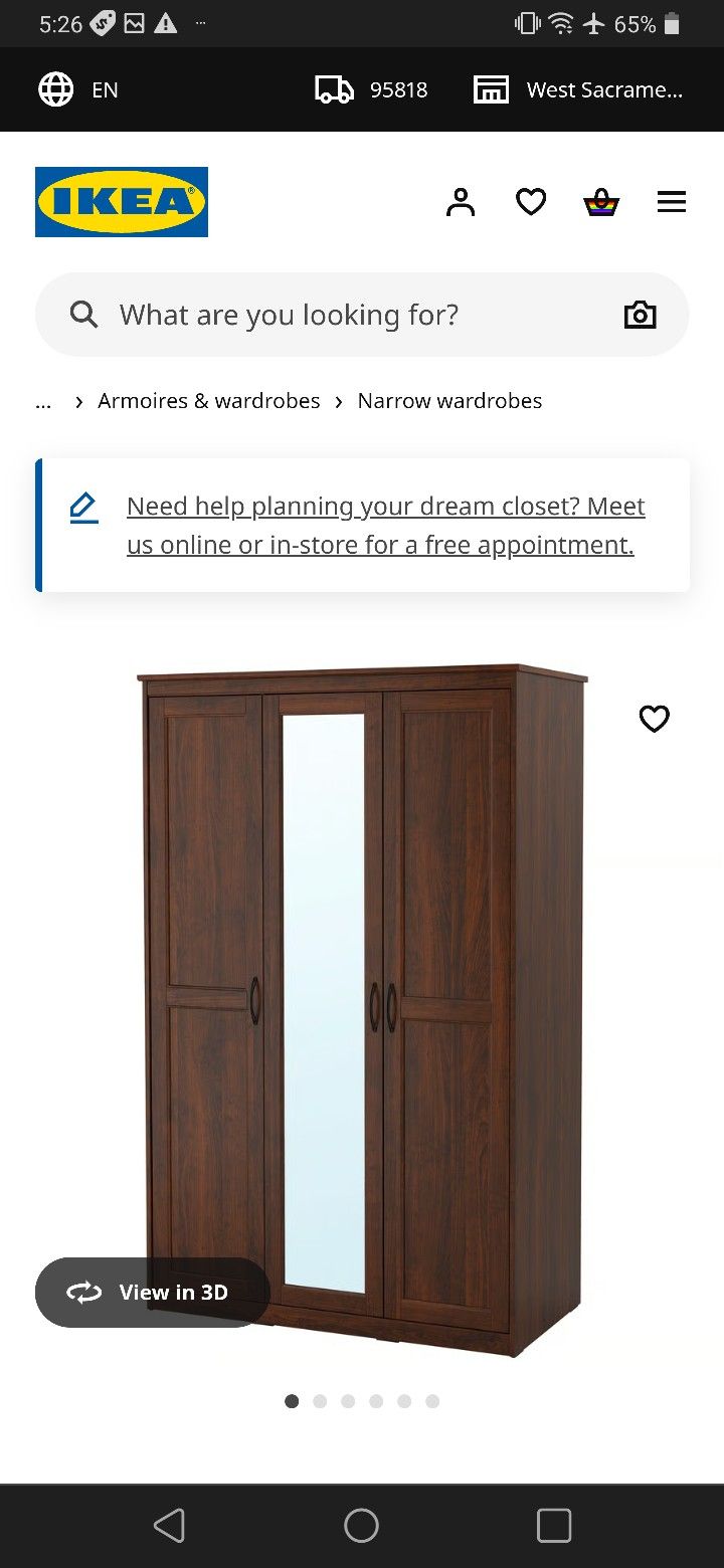 Songesand IKEA Wardrobe 47x24x75