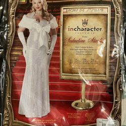 NEW Halloween Costume Hollywood Oscar Winning Seductive Starlet Size 2x Sequin Dress Oscar Statue