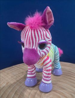 furReal Zenya My Rainbow Zebra Interactive Pet 14-inch tall