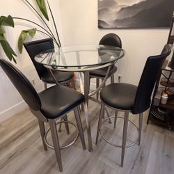 Glass Dining Table Fits 4
