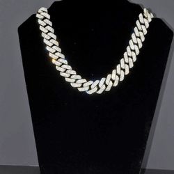 12mm  Cuban Link Moissanite Dimand Chain 