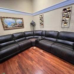 Premium Leather reclining couch 