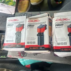 3 Aquarium Filters. Small