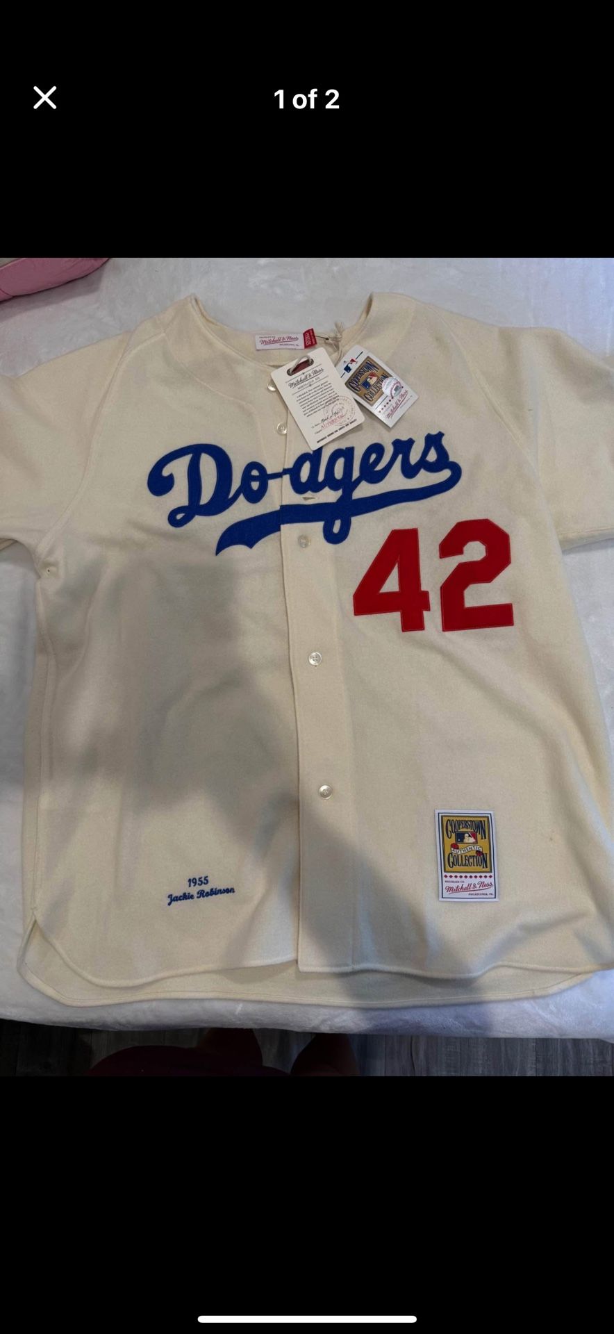 Mitchell & Ness Dodgers 1955 Jackie Robinson Jersey