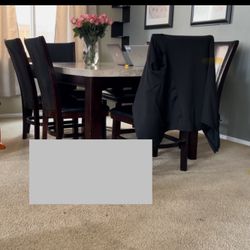 Marble Top Dining Table W 6 Chairs