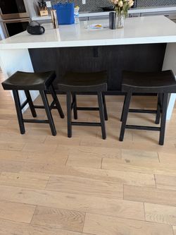 Living spaces Black Saddle Seat Bar Stools