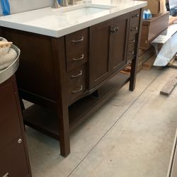 Bathroom Vanity With Sink Countertop And Faucet