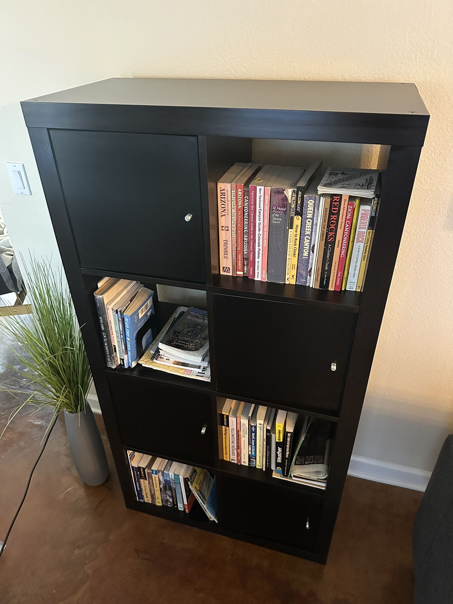 IKEA KALLAX Shelf unit, black-brown (two units available)