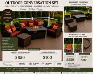 Outdoor patio furniture set