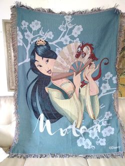 Disney Tapestry Throw Blanket Mulan Tradition