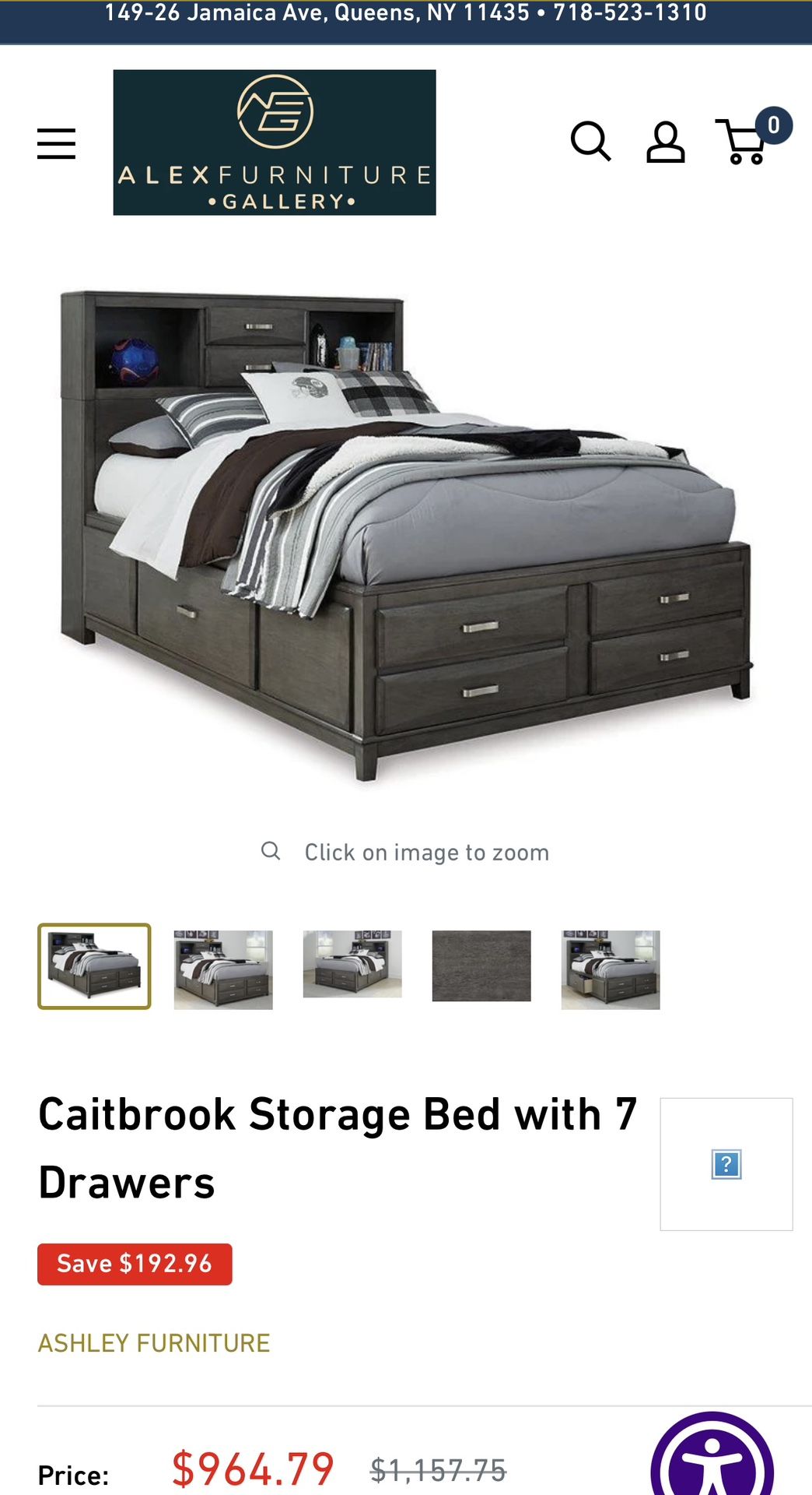 Caitbrook Storage Bed with 7 Drawers By Ashley Furniture