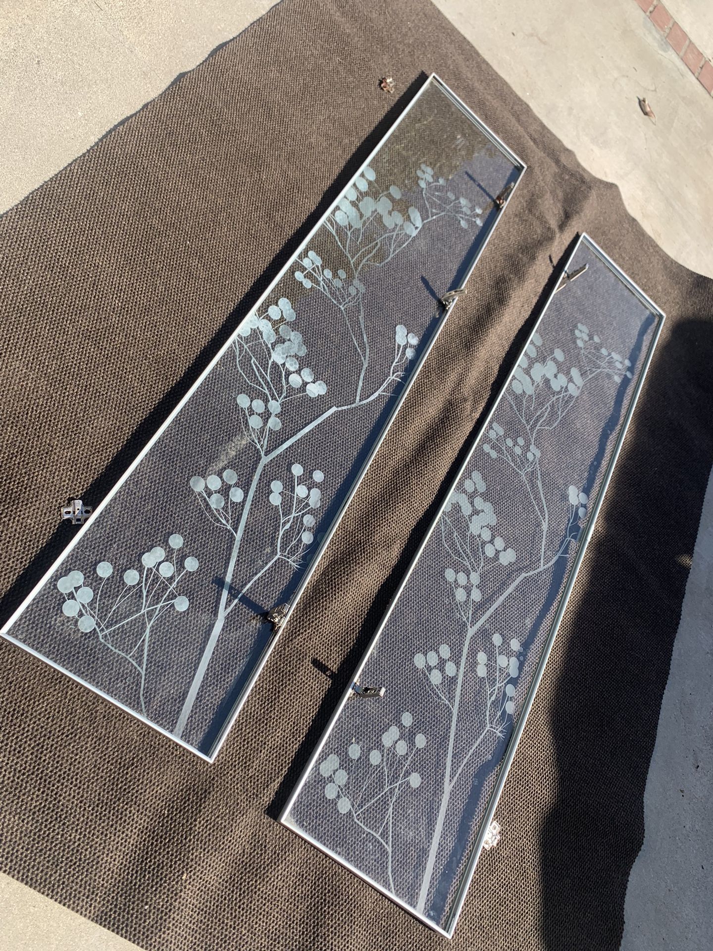 Pair of Ikea Billy Valbo Glass Door Only 76”H x 15.5”W (Northridge)
