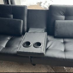 Reclining sofa bed – almost new.