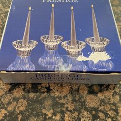 Crystal Candleholders and Candles