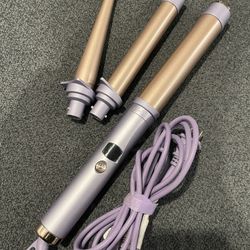 Monat 3‑in‑1 Interchangeable Curling Wand – Lavender