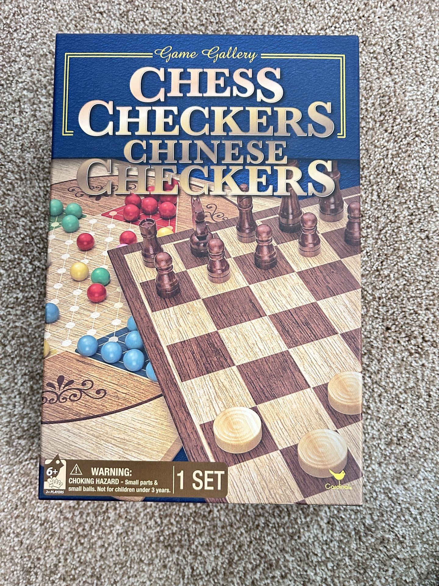 Game Gallery Chess, Checkers and Chinese Checkers Board Game Set