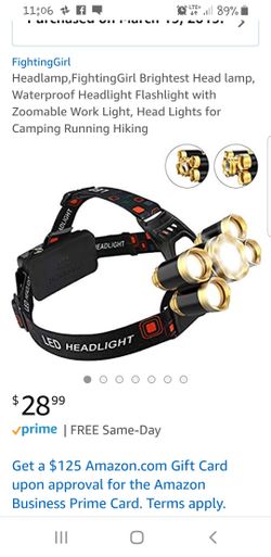 RechaegeableHeadlamp for mechanics, fishing etc...