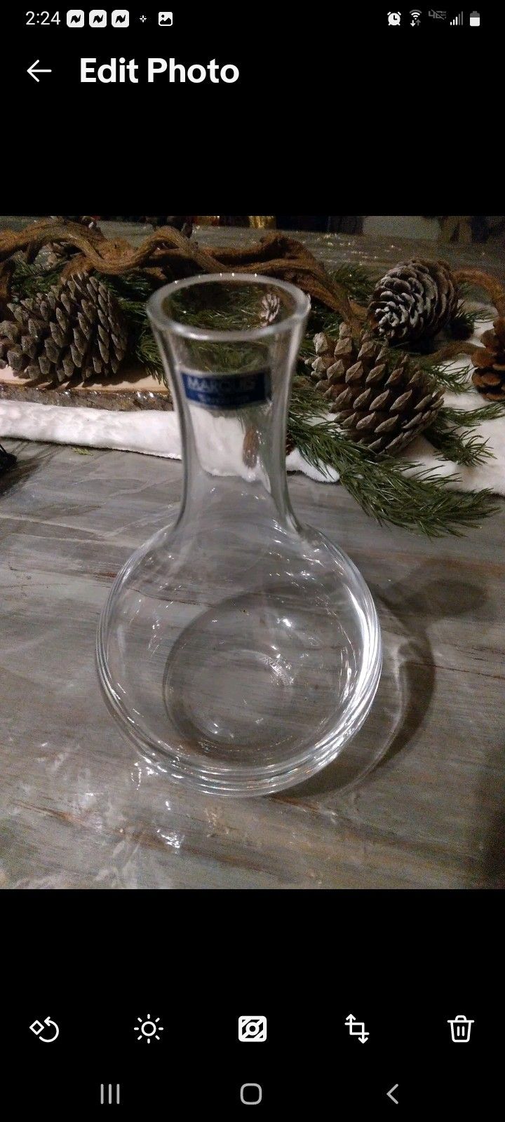 Marquis Waterford Clear Crystal Vase 8 1/2" Tall