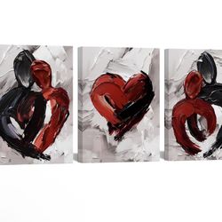 12x16 Red/black Abstract Art