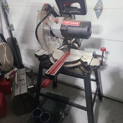 Craftsman 10 in Sliding Compound Miter Saw with LaserTrac and Stand