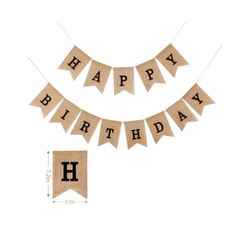 Burlap Happy Birthday Banner