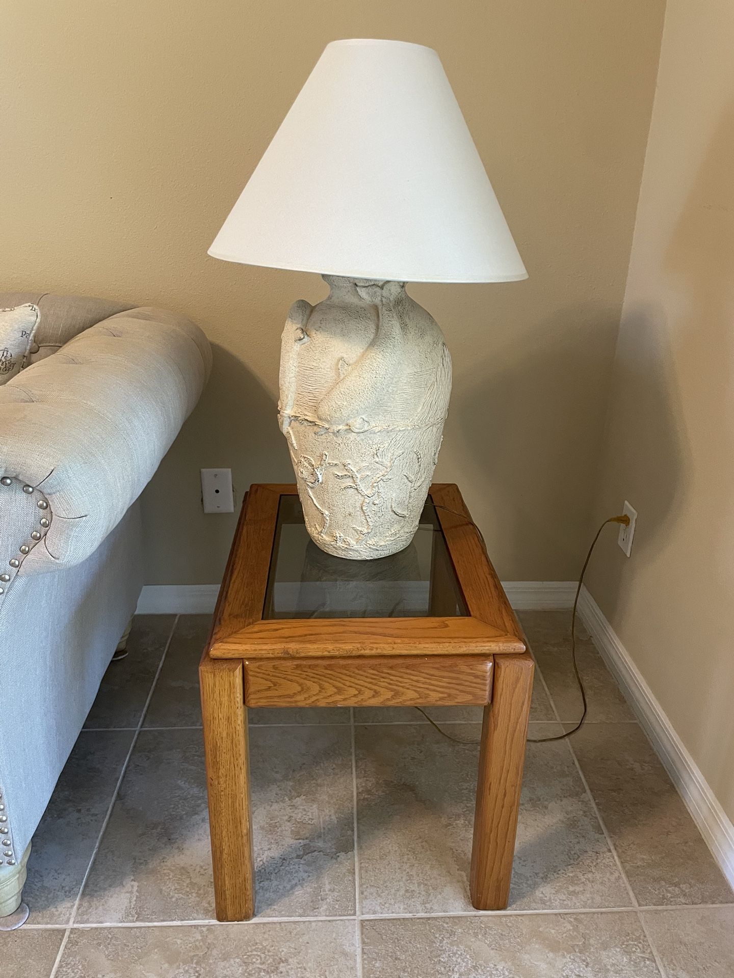 Ocean Lamps and Wooden Tables