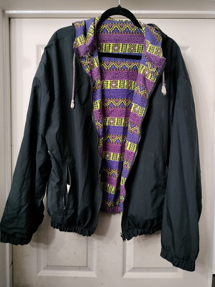 Vintage Y2K 90s Style Zip Up Jacket Size XL 