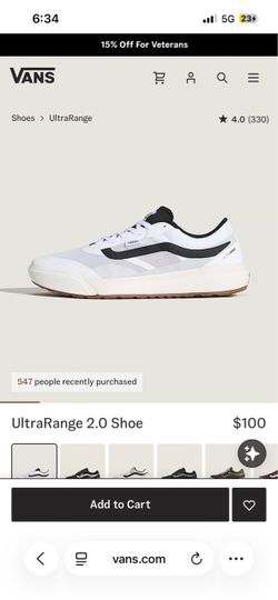 Vans Ultra Range 2.0 Men’s Size 11 Shoes