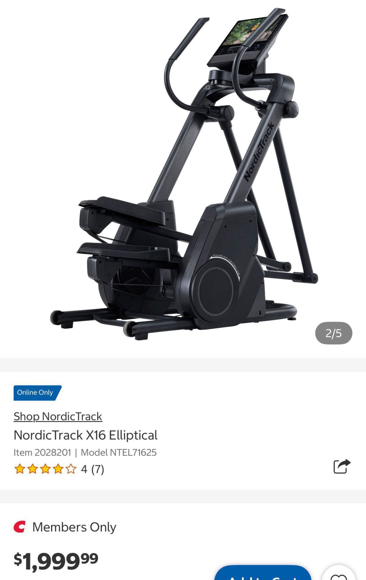 NordicTrack X16 Elliptical – Full Body Smart Workout