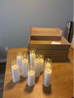 Flameless LED Candles – 3 Sets of 9 (27 Total) – Ivory, Remotes Incl. – Used Once