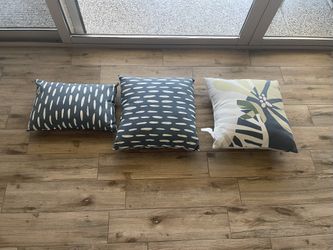 3 Outdoor Throw Pillows 