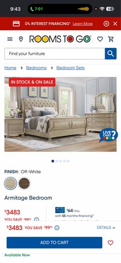 Rooms to go kind 3pc bed set