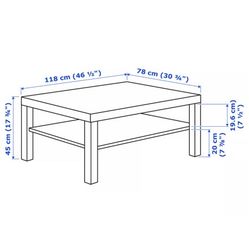 IKEA White Coffee Table Brand New Used Only For Few Days 