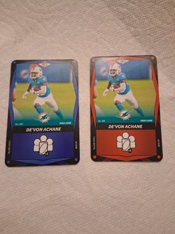 2025 Devon Achane, NFL Core edition Uno Elite, Card # 001 Blue and Red base card